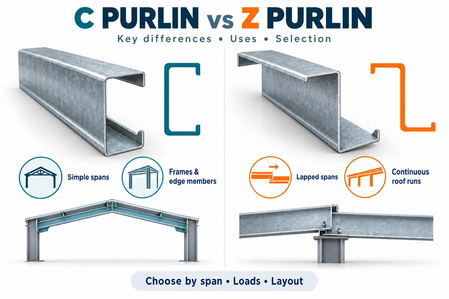 C Purlin vs Z Purlin: Key Differences, Uses, and How to Choose